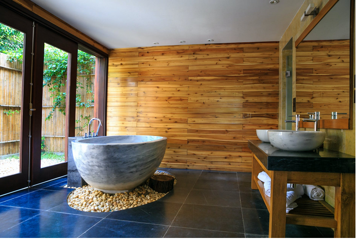 a modernized bathroom